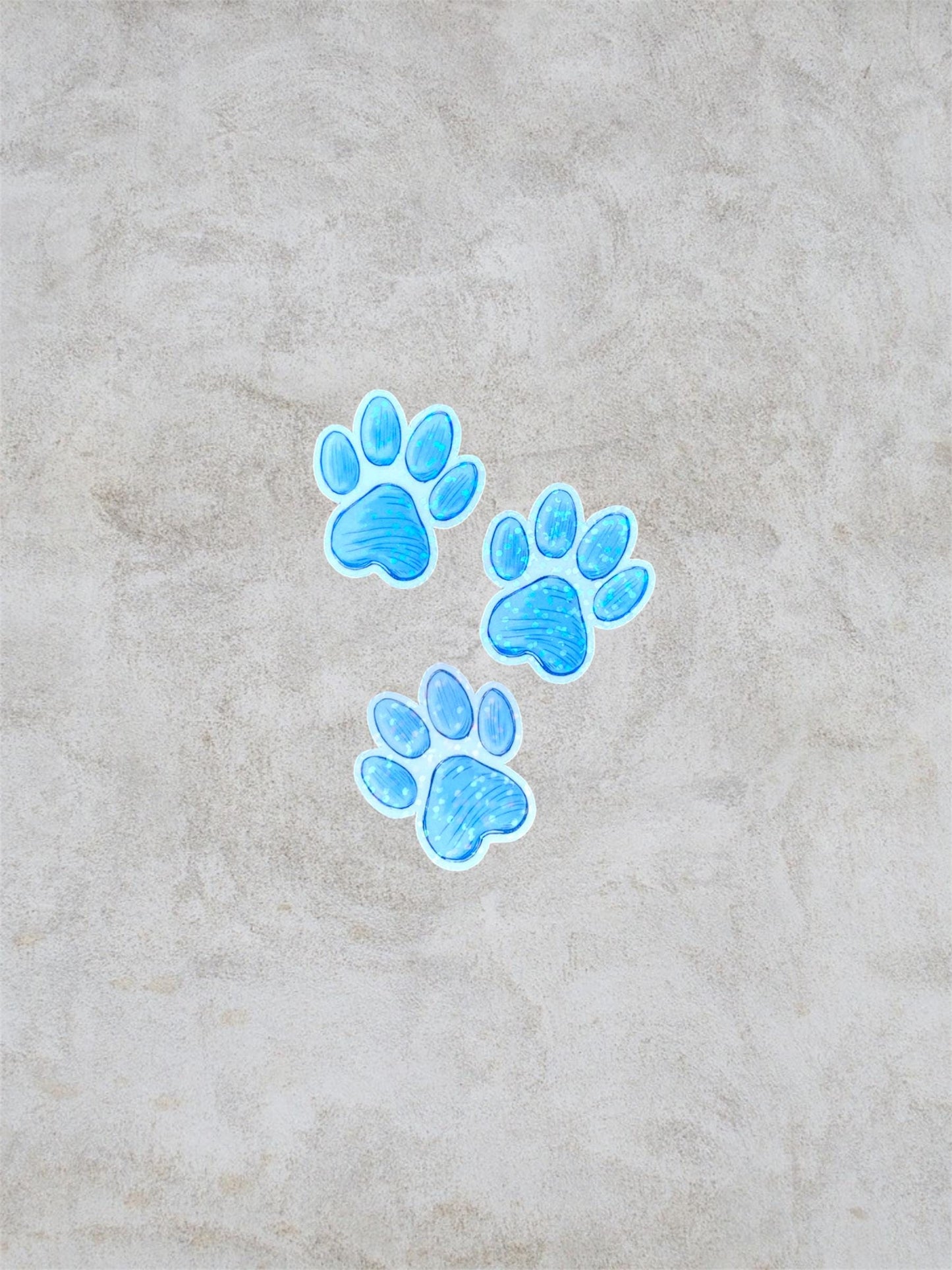 pet paws | small holographic stickers