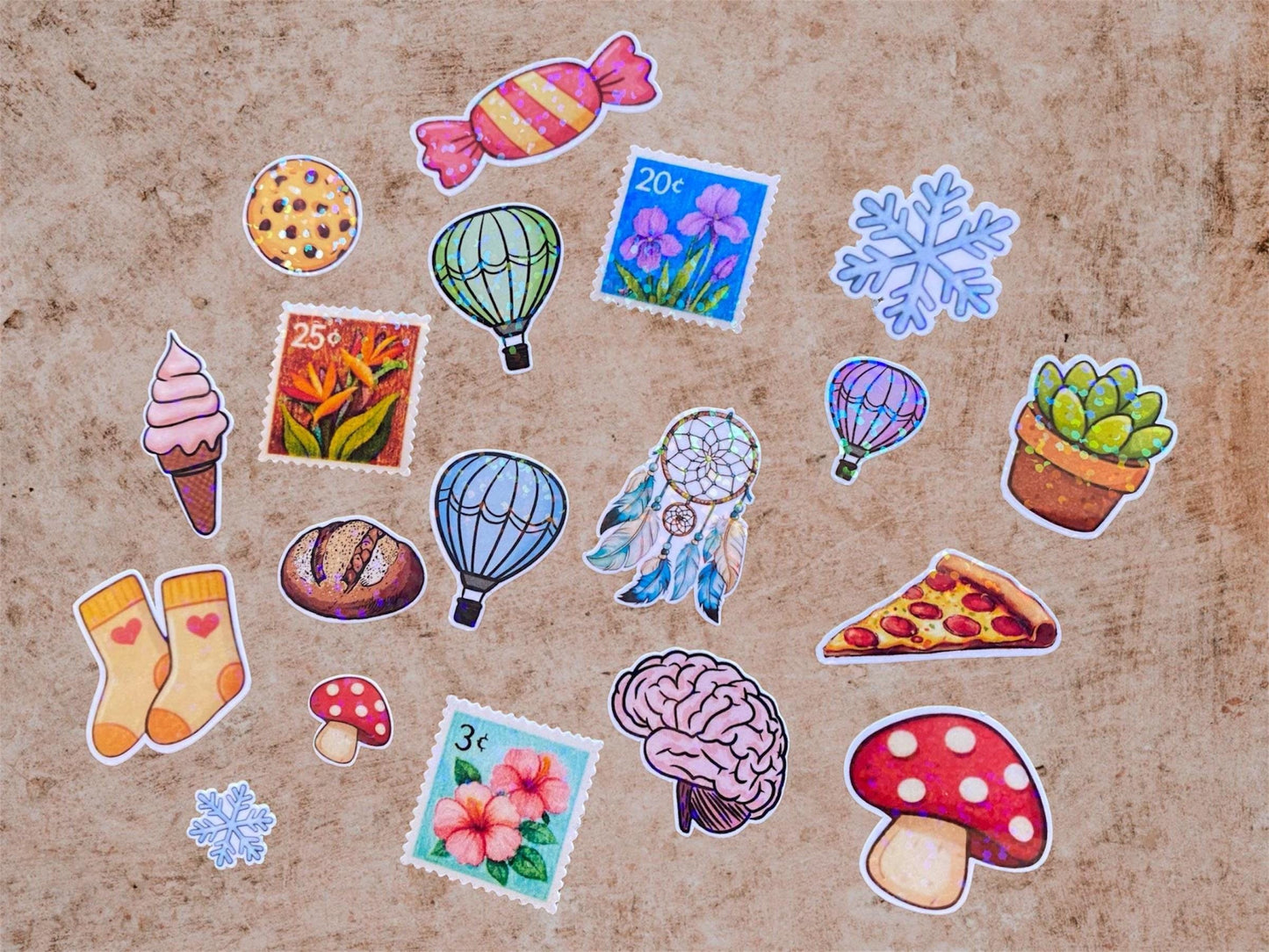 citrus - fruit | mini holographic stickers