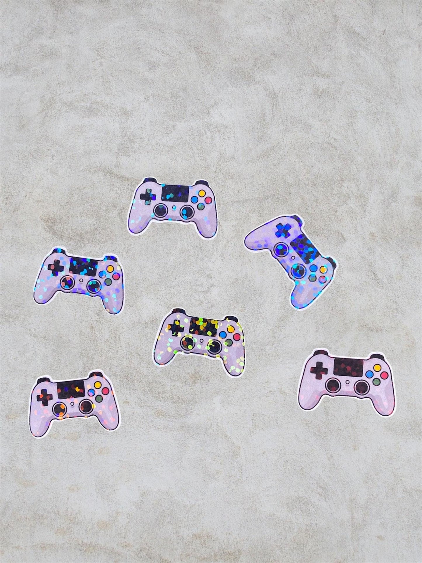 game controller 6 mini holographic stickers