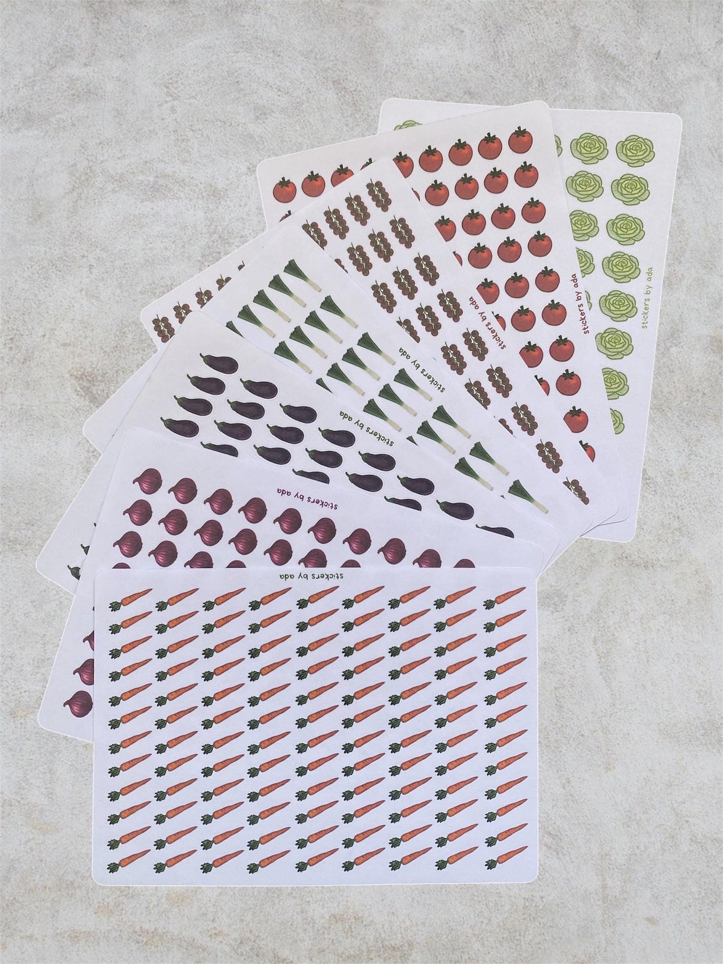 Mini Garlic Stickers, Planner Stickers, Gardener Gift, Allotment management