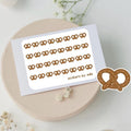 Mini pretzel stickers to use in a daily planner, bullet journal, calendar or agenda