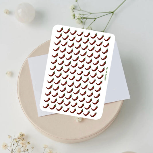 Mini Chili Peppers Stickers, Planner Stickers, Gardener Gift, Allotment management