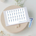Mini razor stickers to use in a daily planner, bullet journal, calendar or agenda