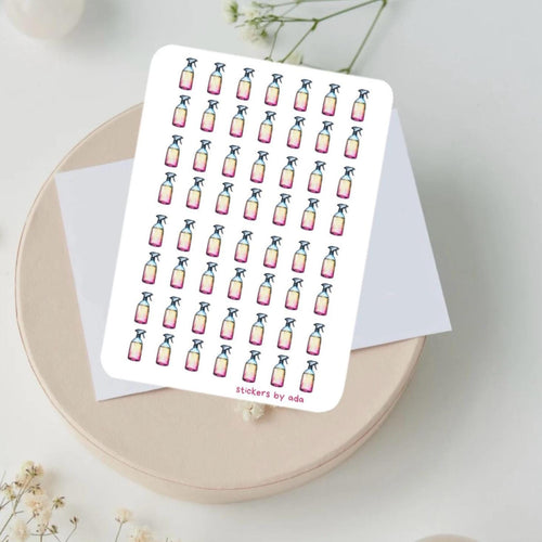 Cleaning Spray Planner Stickers, House Chores, Calendar Agenda