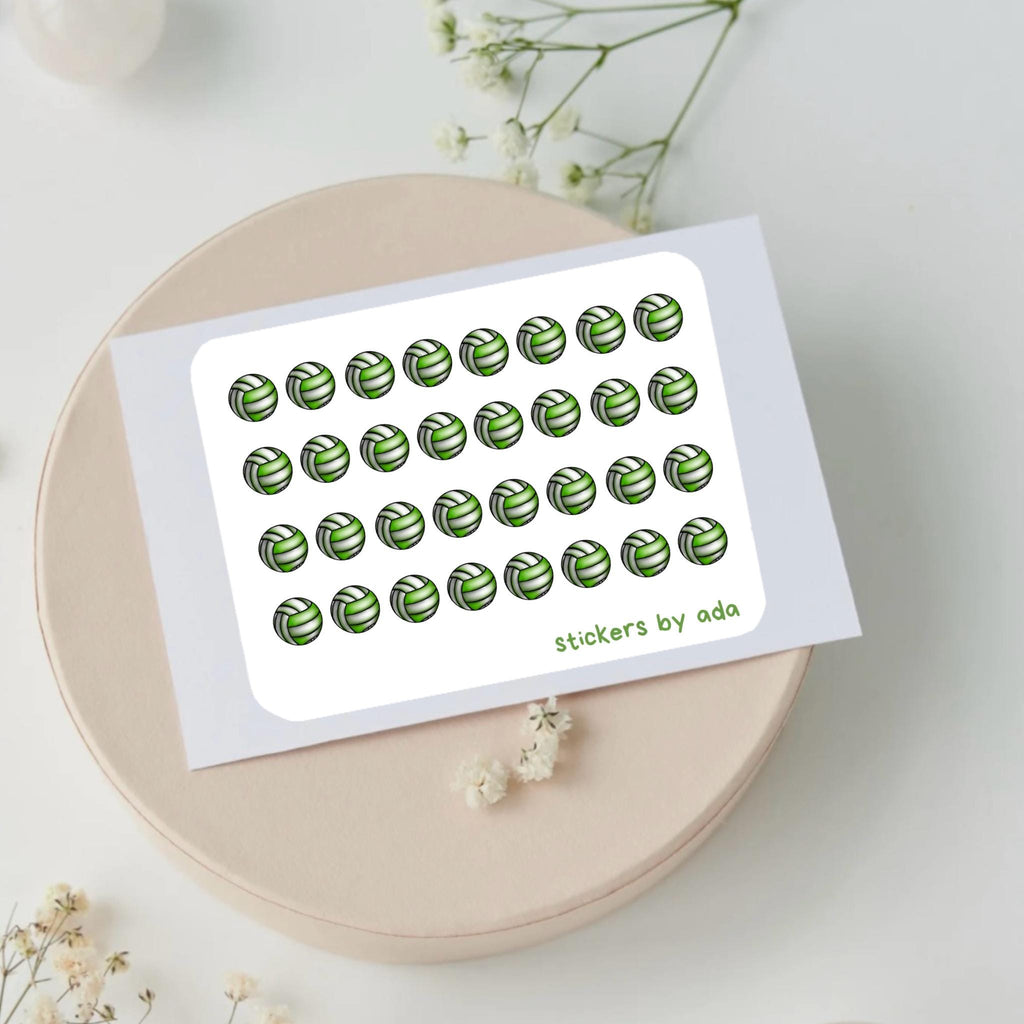 Mini Volleyball Stickers: Planner, Journal, Scrapbook Stickers