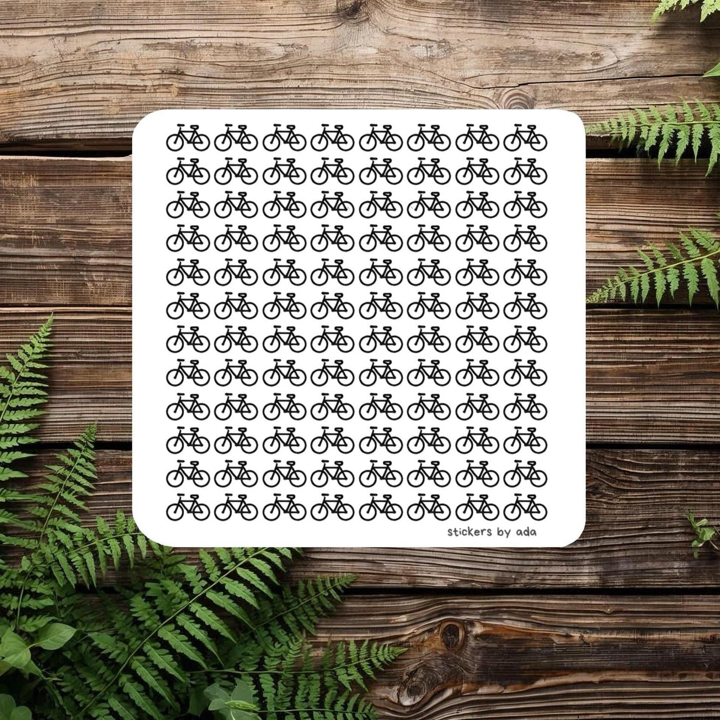 96 tiny bicycle stickers