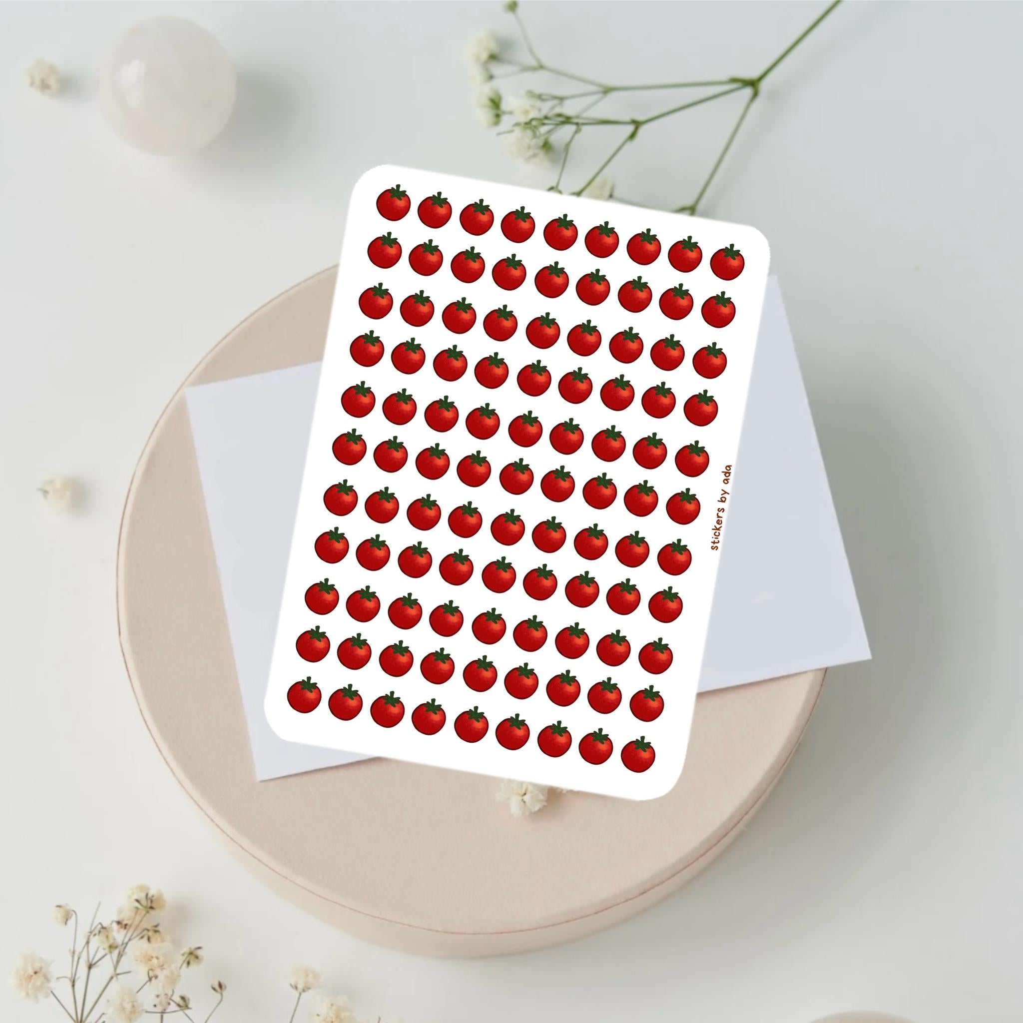 Mini Tomato Stickers, Planner Stickers, Gardener Gift, Allotment management