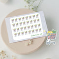Grocery Cart Planner Stickers: Shopping List Stickers