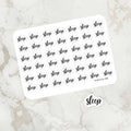 Mini stickers with text SLEEP: Journal Planner Stickers.