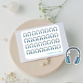 Mini head set, music stickers to use in a daily planner, bullet journal, calendar or agenda