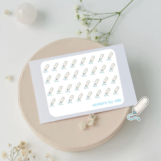 Tampon Planner Stickers: Period Day Calendar Stickers