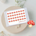 Mini mushroom stickers for planners, bullet journals, calendars, scrapbooking | fungi, forest, mycology, poison
