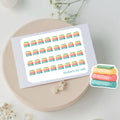 Laundry Day Planner Stickers: Folded Towels Calendar Stickers