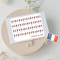 Mini French Flag Stickers: language lessons, speaking, learning, mother tongue, France | for everyday planning