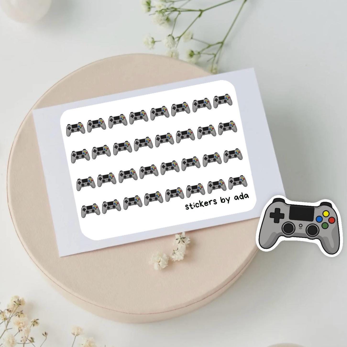 Mini controller stickers to use in a daily planner, bullet journal, calendar or agenda