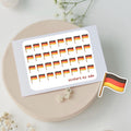 Mini German Flag Stickers: language lessons, speaking, learning, mother tongue, Germany | for everyday planning