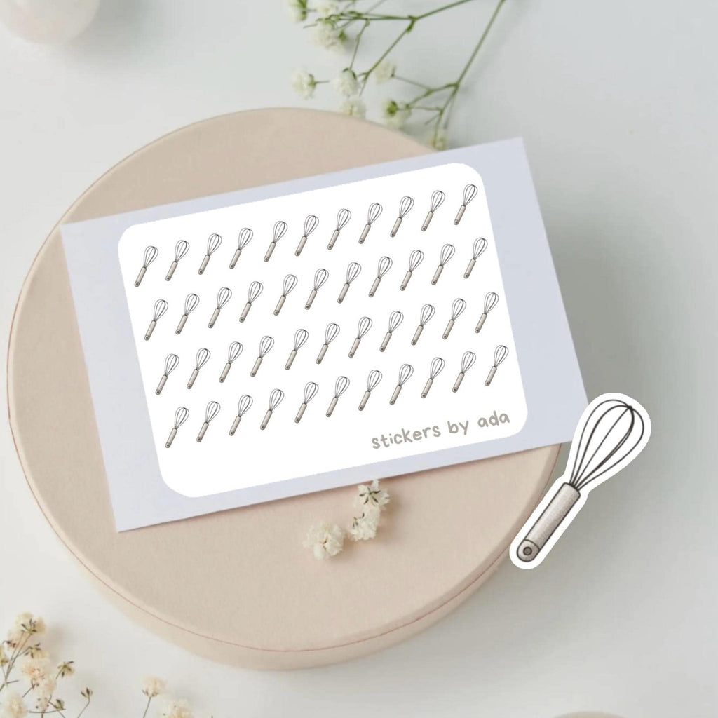 Mini Whisk Stickers: food, cooking, mixing, kitchen utensils | for everyday planning