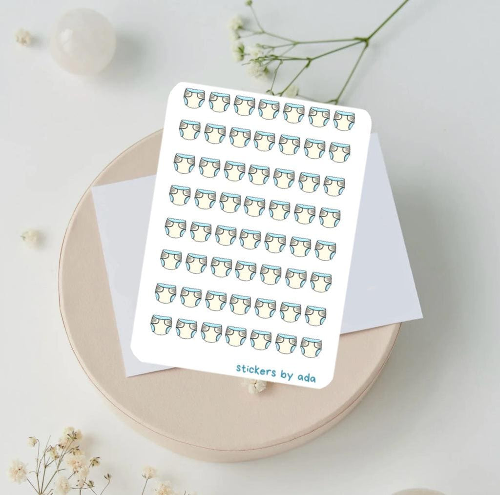 Mini Diaper Stickers: Baby Routine Planner, Journal, Calendar