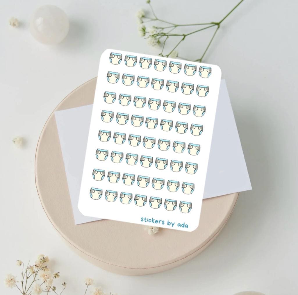 Mini Diaper Stickers: Baby Routine Planner, Journal, Calendar