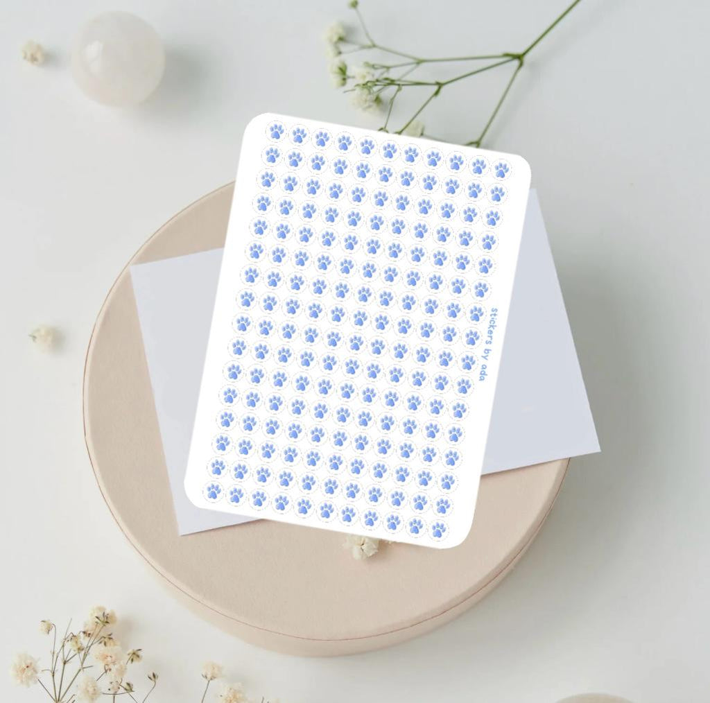 Micro Pet Paw Stickers: Colorful Journal Planner Stickers
