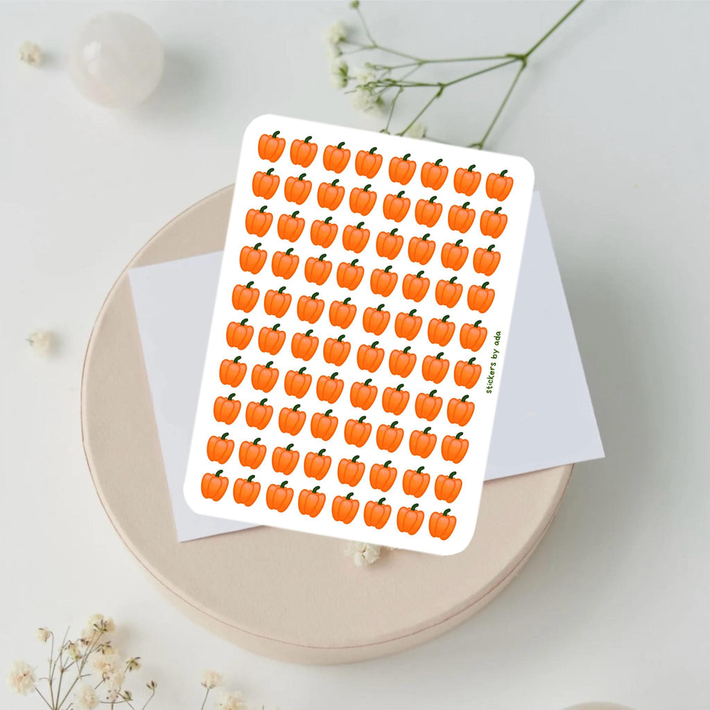 Mini Bell Pepper Stickers, Planner Stickers, Gardener Gift, Allotment management