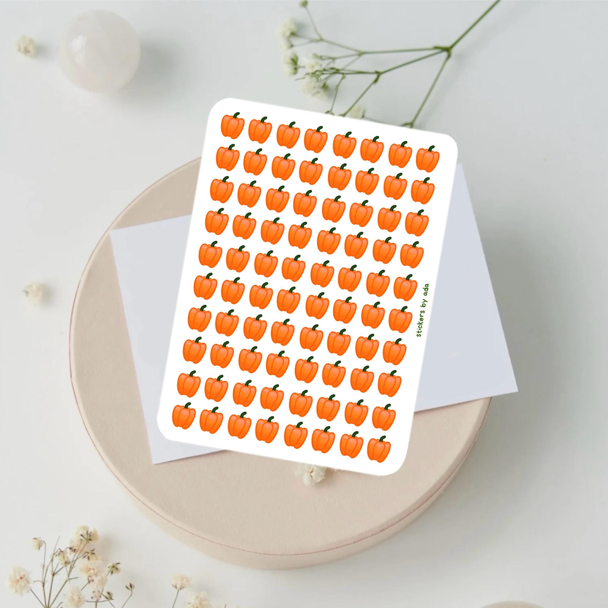 Mini Bell Pepper Stickers, Planner Stickers, Gardener Gift, Allotment management