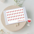Red Wine Glass Stickers: Planner, Journal, Calendar Organization