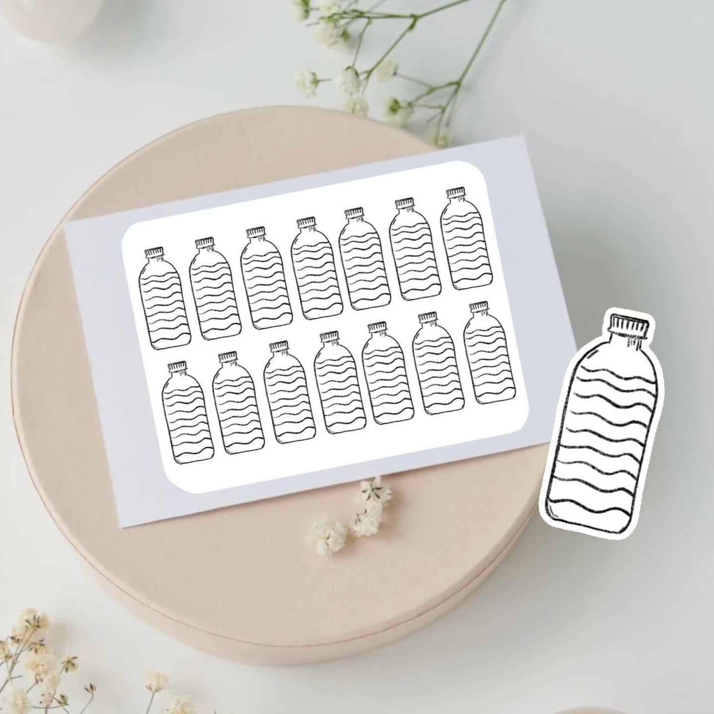 Water Bottle Planner Stickers, Daily Tracker Stickers