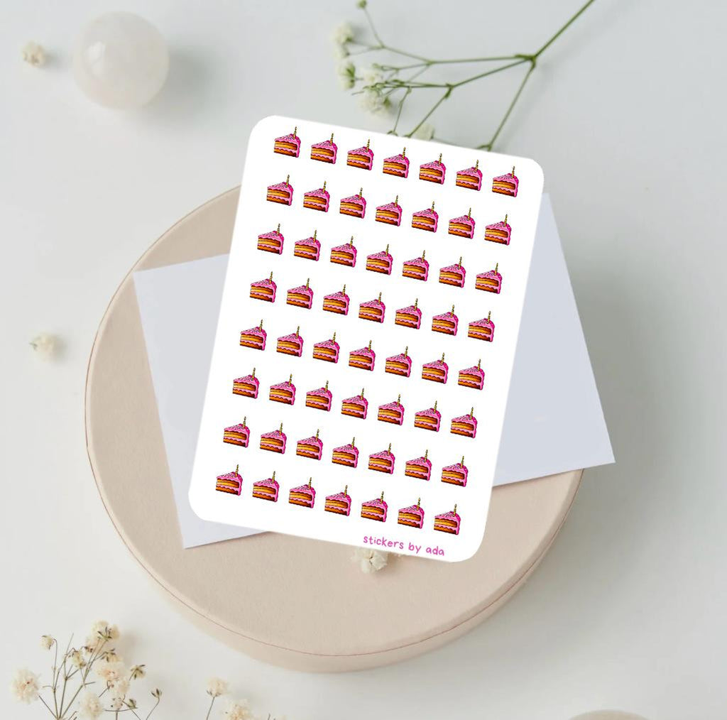 Mini Cake Slice Stickers: Planner, Journal, Calendar