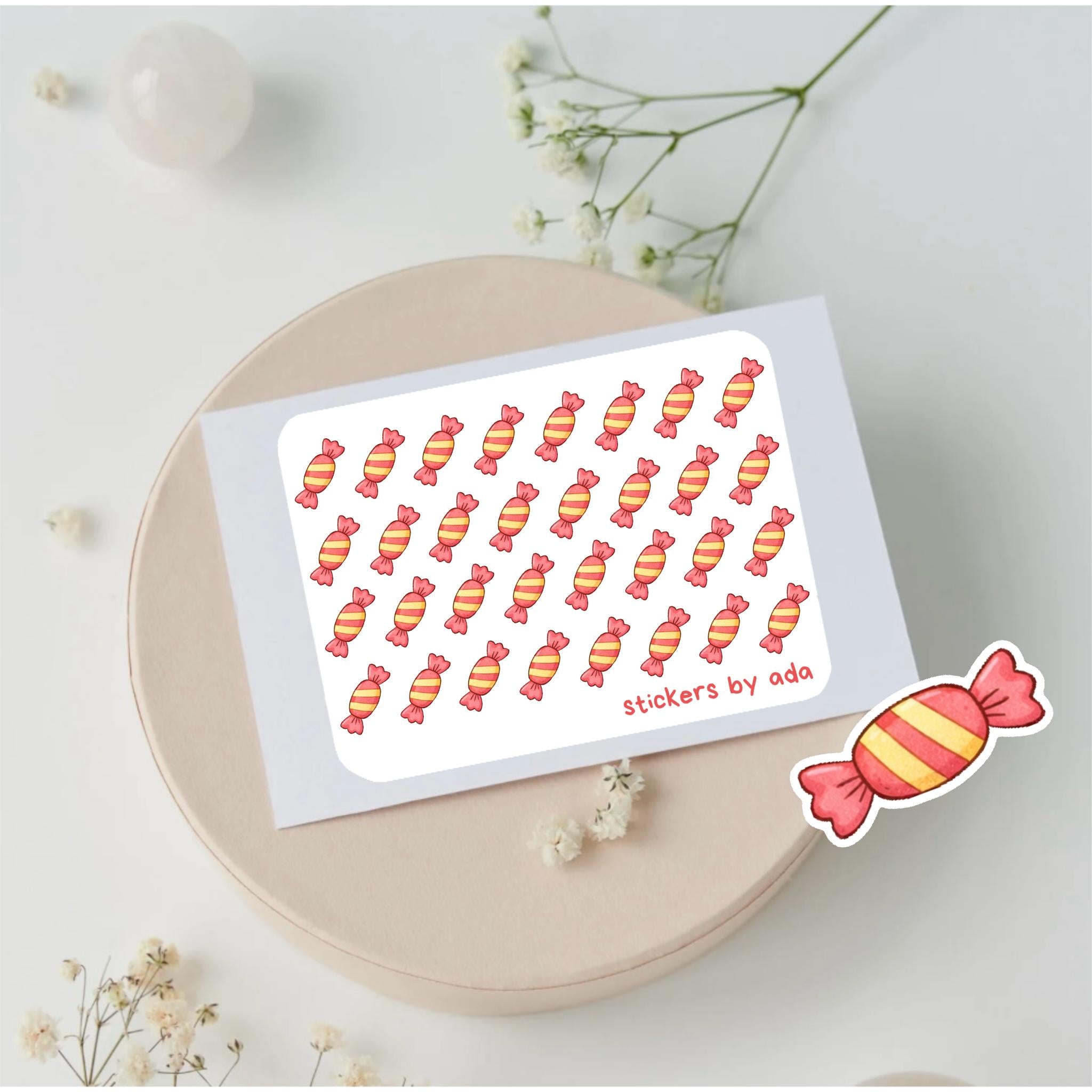 Mini Candy Stickers: Planner, Journal, Calendar, Junk Journal