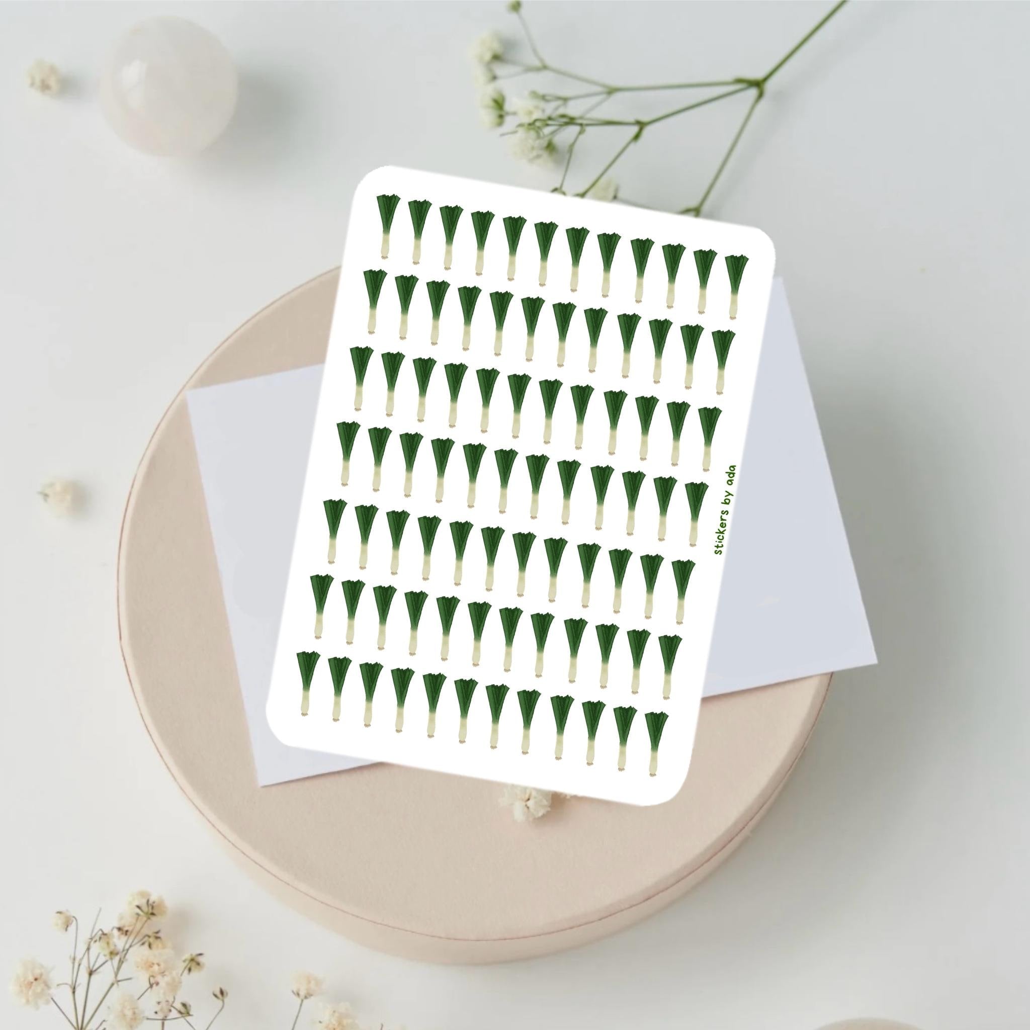 Mini Leek Stickers, Planner Stickers, Gardener Gift, Allotment management, Vegetables, growing food