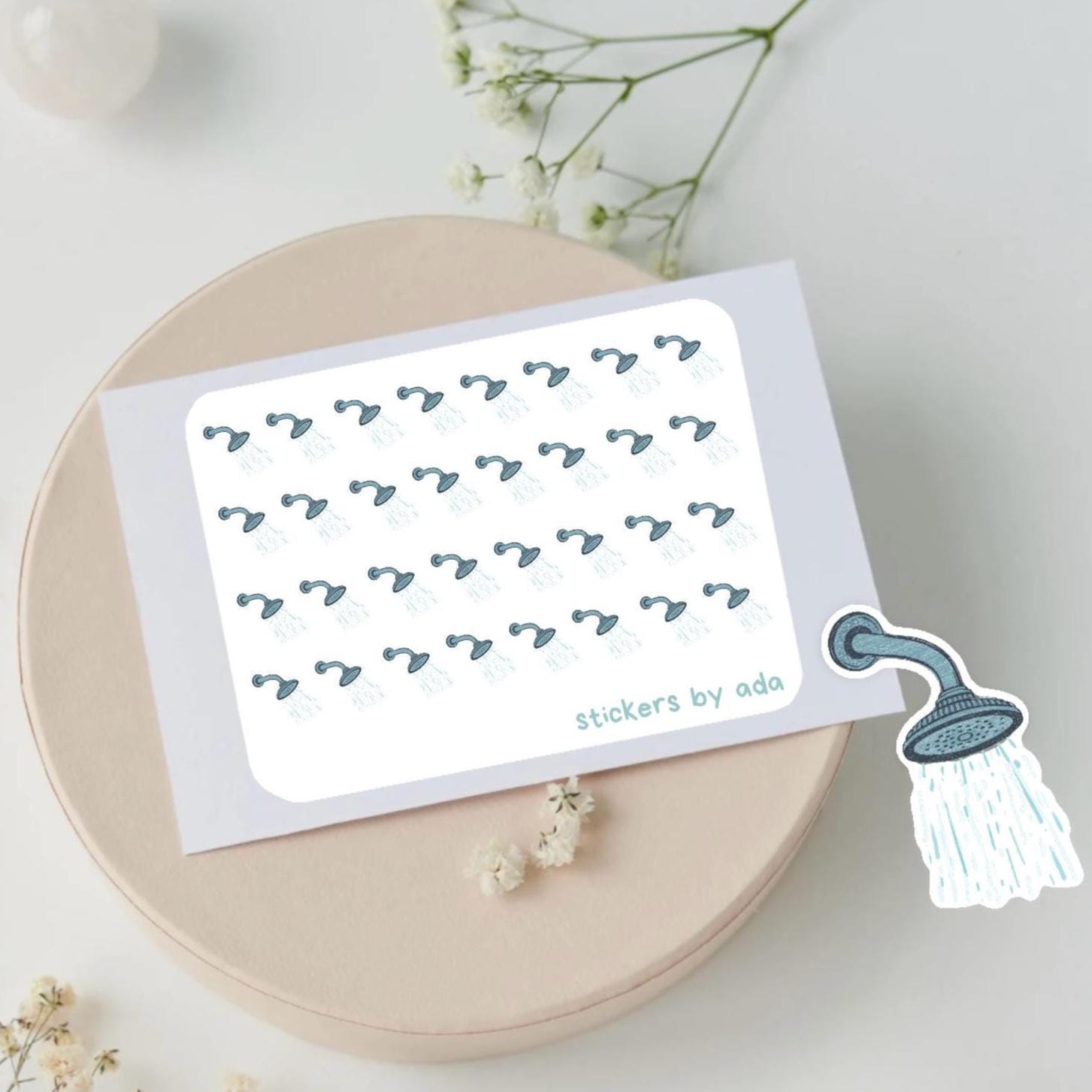 Shower Planner Stickers - Bathroom Stickers for Planners and Calendars