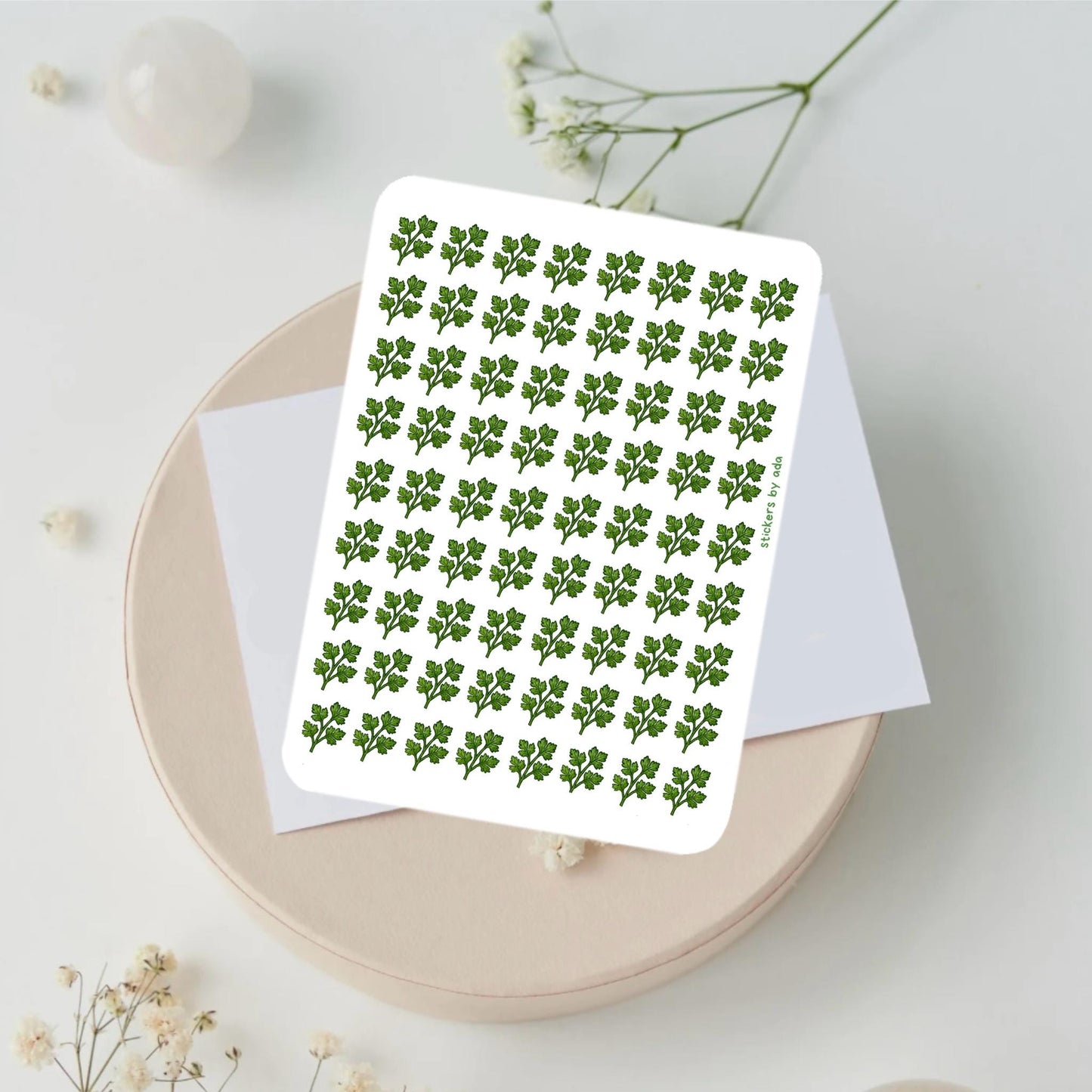 Mini Herb Stickers, Planner Stickers, Gardener Gift, Allotment management, cilantro, parsley
