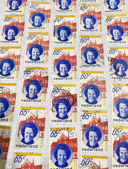 Post stamps from the Netherlands, queen Beatrix 1980