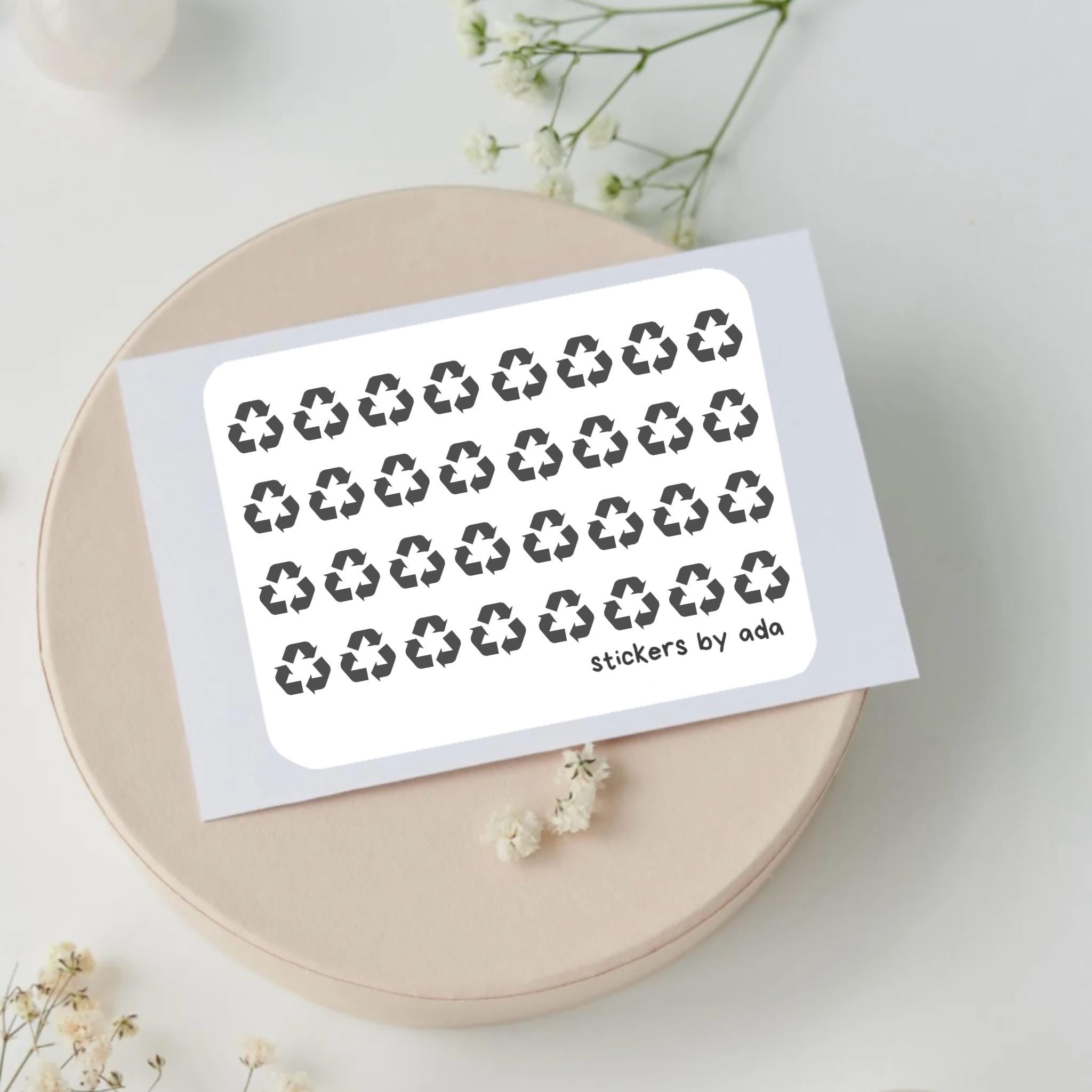 Mini Recycling Icon Stickers: Planner, Journal, Scrapbook