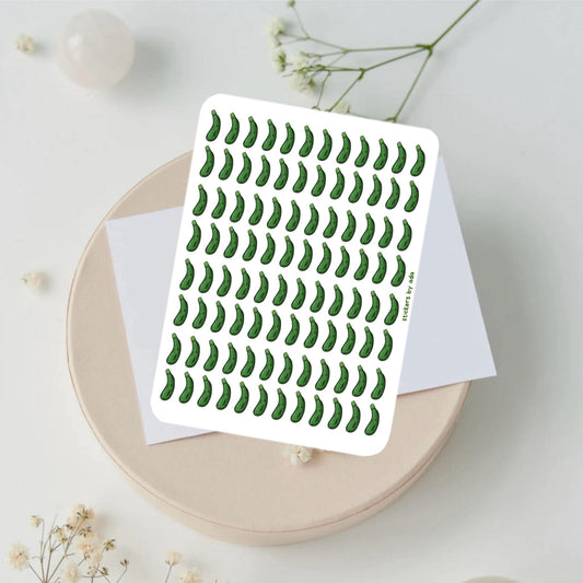 Mini Zucchini Courgette Stickers, Planner Stickers, Gardener Gift, Allotment management