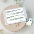 Mini Diaper Stickers: Baby Routine Planner, Journal, Calendar