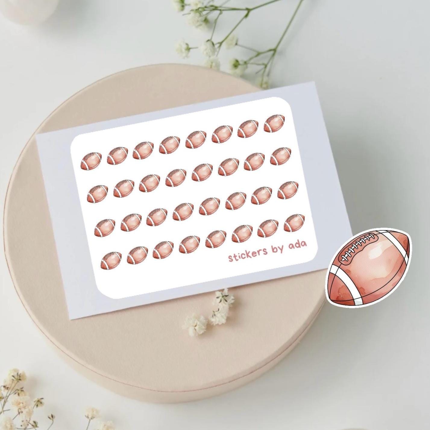 Mini American Football Stickers: Planner, Journal, Scrapbook