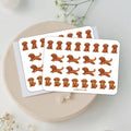 Brown Poodle Dog Stickers, Planner Journal Art (2 Sheets)