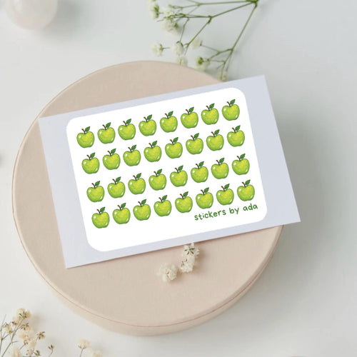 Mini Apple Stickers: Planner, Journal, Vegan Food, Diet, Fruit