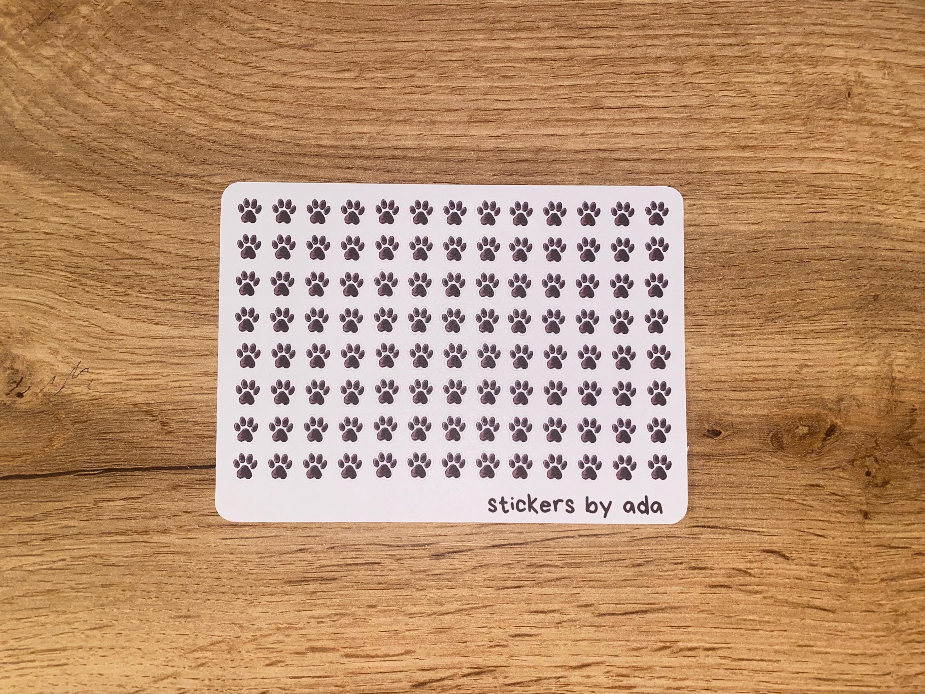 Micro Pet Paw Stickers: Brown Journal Planner Stickers