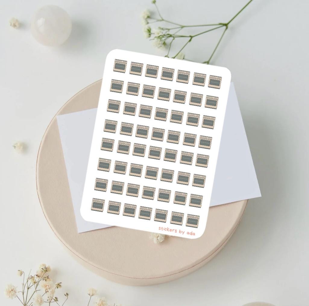 Mini Oven Stickers. Tag your baking, cooking, cleaning or eating activities.