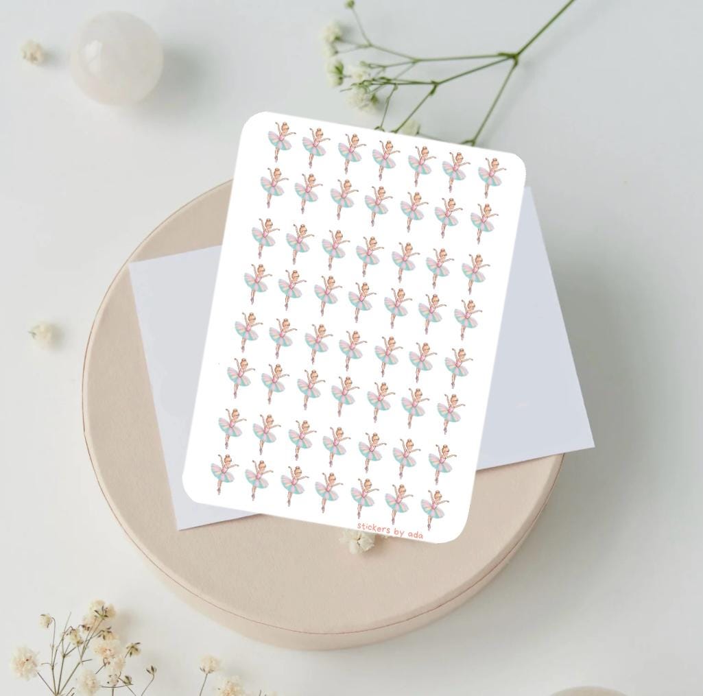 Mini Ballerina Stickers: Add a Dash of Charm to Your Everyday Routine!