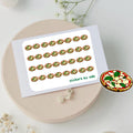 Mini pizza stickers to use in a daily planner, bullet journal, calendar or agenda