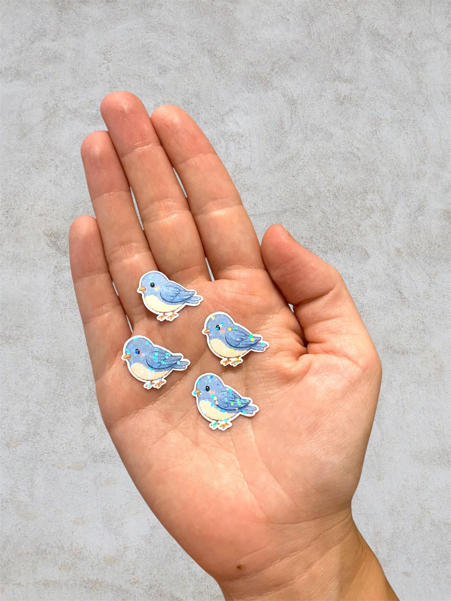 blue bird | holographic stickers