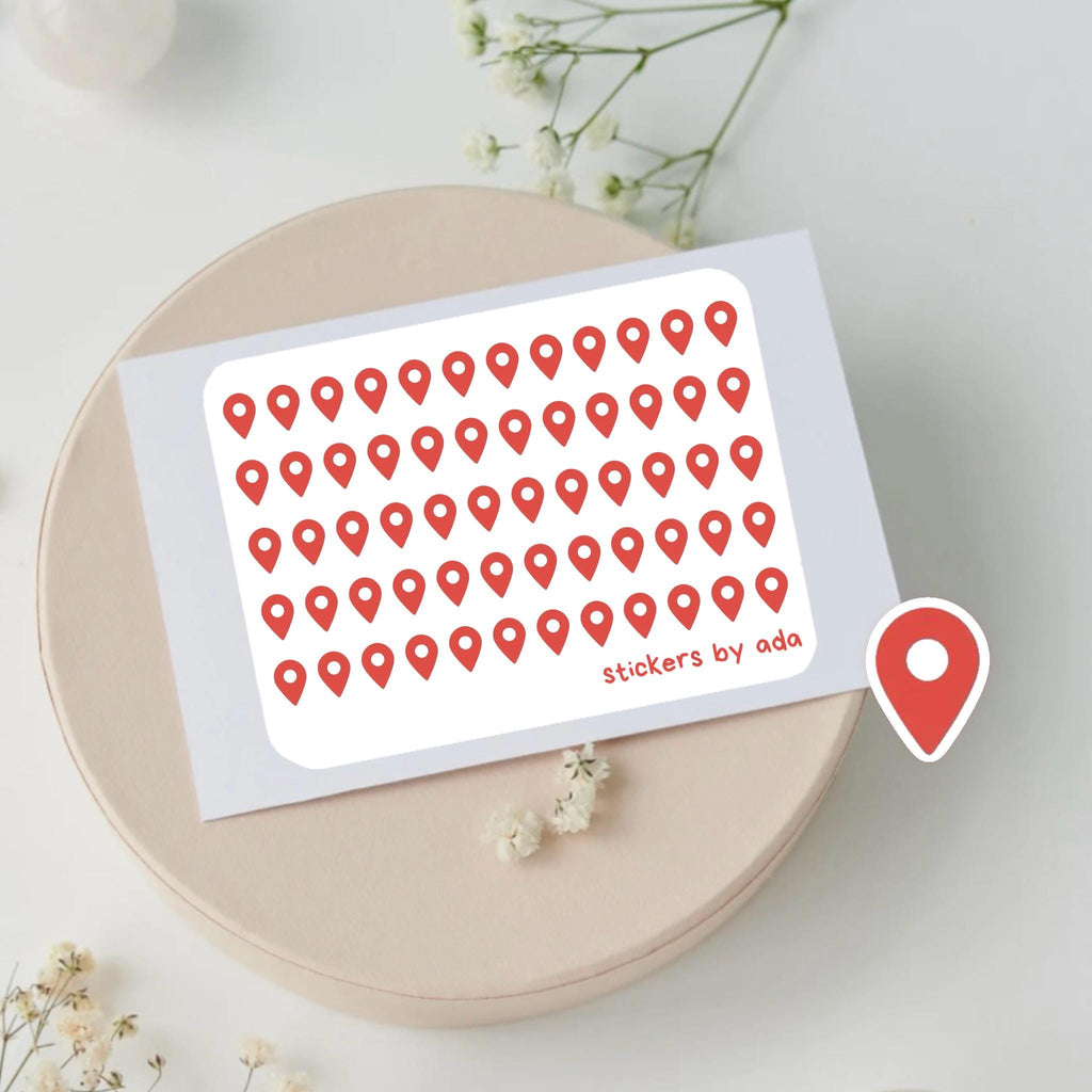 Mini location stickers to use in a daily planner, bullet journal, calendar or agenda