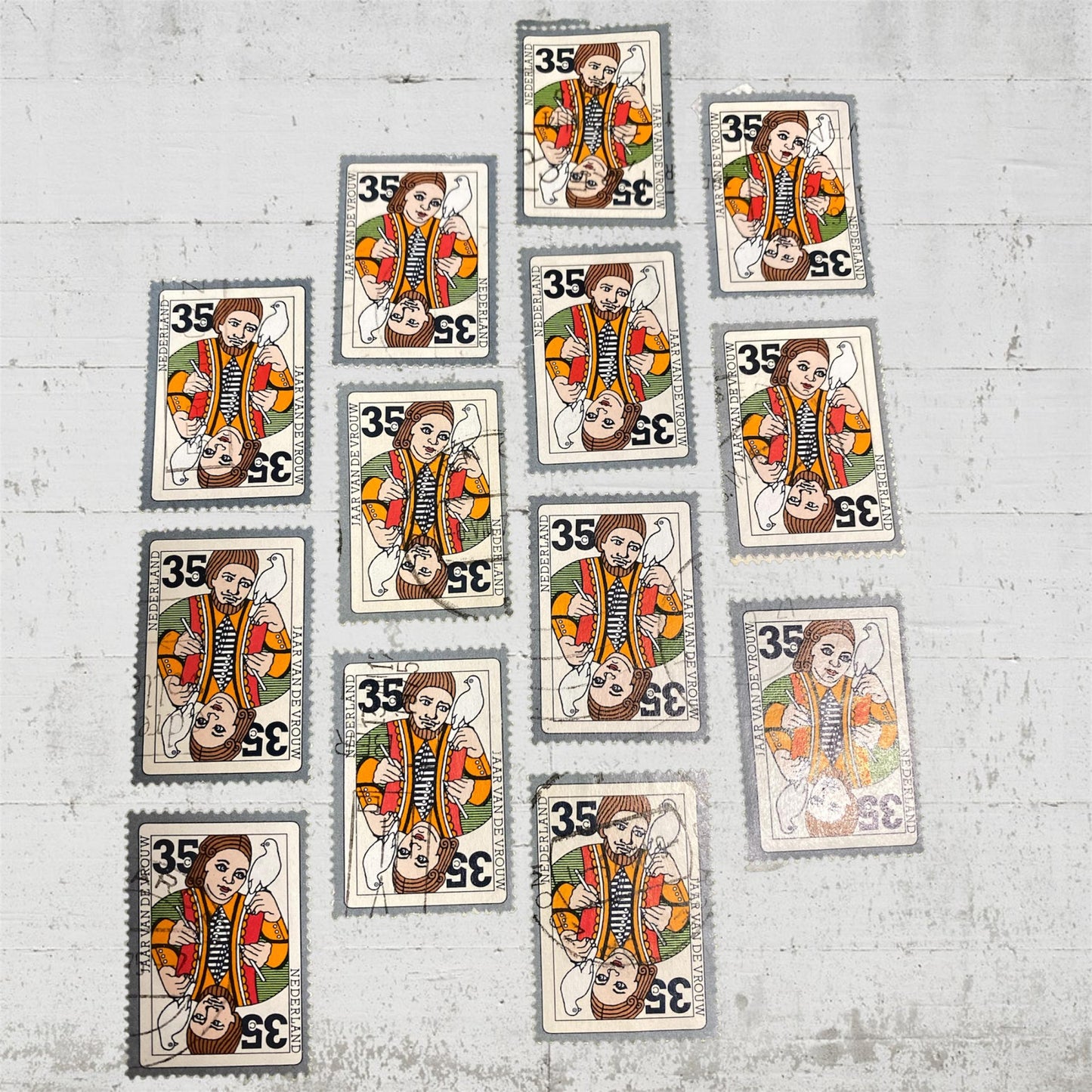 Post stamps from the Netherlands, the year of the woman 1975