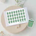 Trash Can Planner Stickers, Journal Scrapbooking Stickers