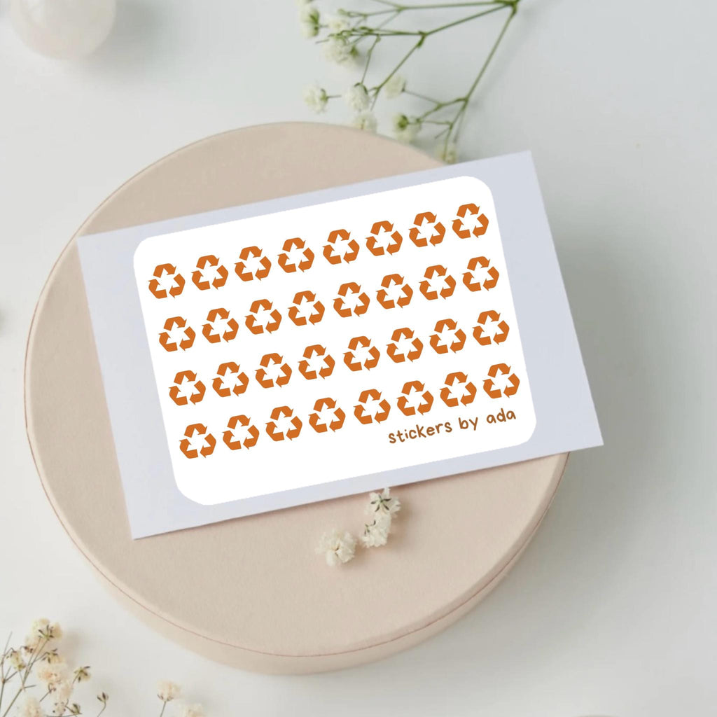 Mini Recycling Icon Stickers: Planner, Journal, Scrapbook