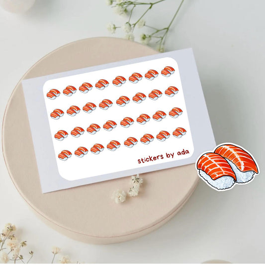 Mini nigiri sushi stickers to use in a daily planner, bullet journal, calendar or agenda